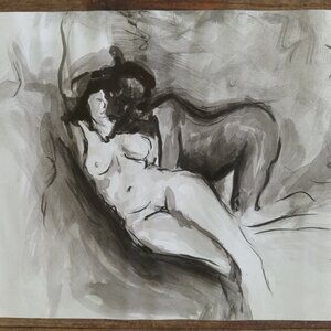 Edgar Degas REPRODUCTION "Two Women, Scene from a Brothel"
